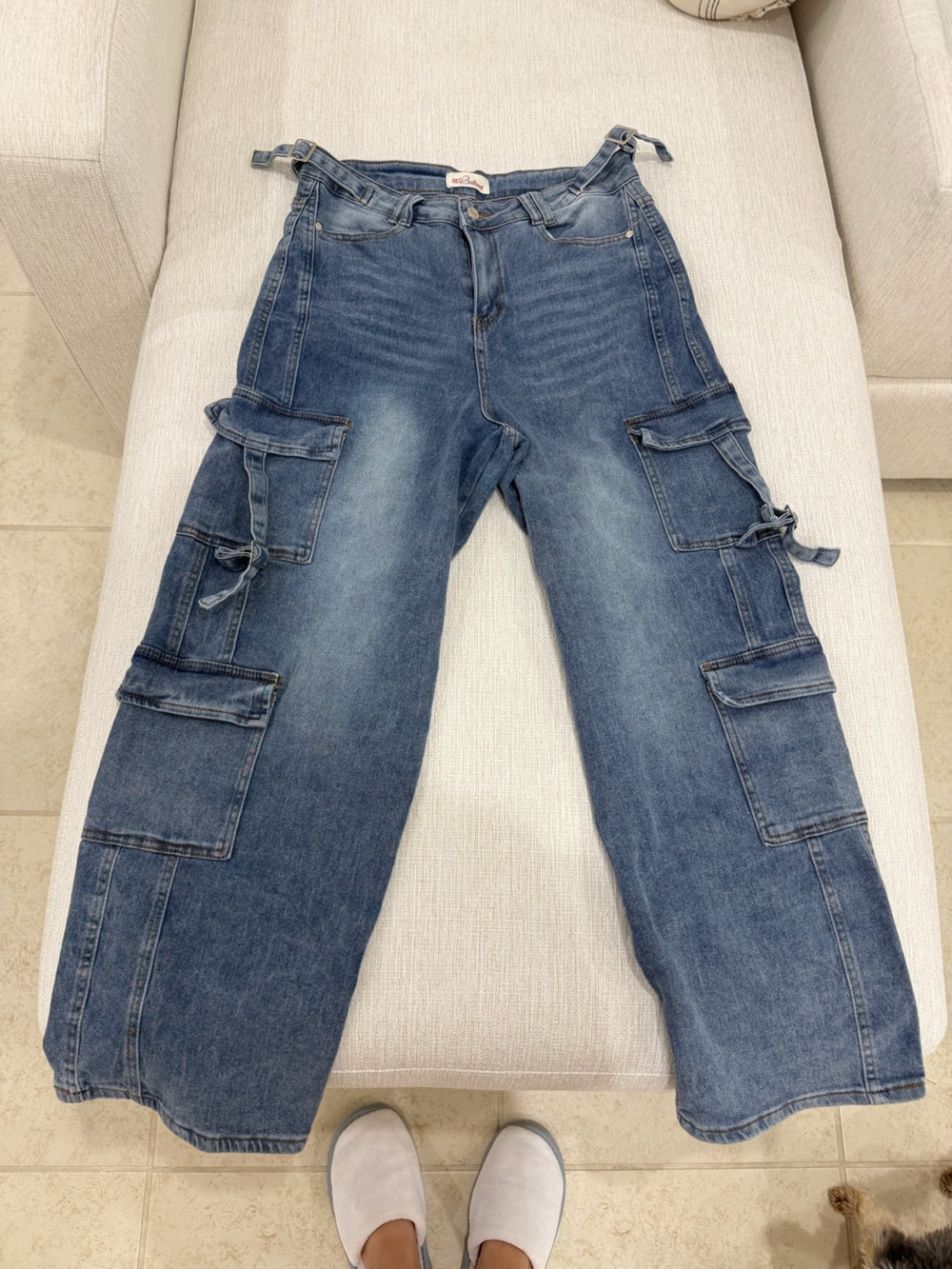 Blue Straight Leg Jeans